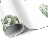 Personalisierter Name Kaktus Sukkulent Südwesten Geschenkpapier (Rolleneckpunkt)