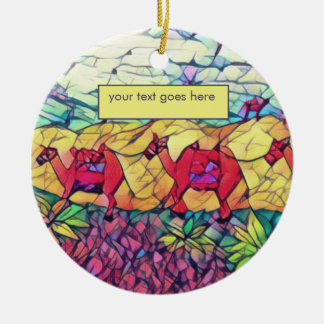 Personalisierter Name | Kamele Geschenke Drei Weis Keramik Ornament