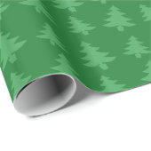 Personalisierter Name Kangaroo, grüne Weihnachtsbä Geschenkpapier (Rolleneckpunkt)