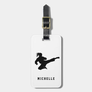Personalisierter Name Karate / Taekwondo / Judo Gepäckanhänger