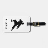 Personalisierter Name Karate / Taekwondo / Judo Gepäckanhänger (Vorderseite horizontal)