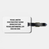 Personalisierter Name Karate / Taekwondo / Judo Gepäckanhänger (Rückseite horizontal)