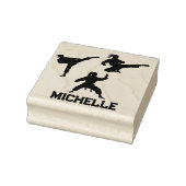 Personalisierter Name Karate / Taekwondo / Judo Gummistempel (Stempel)