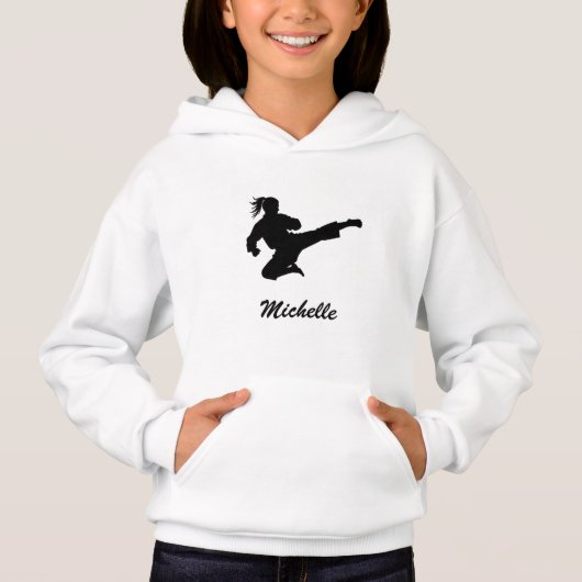 Personalisierter Name Karate / Taekwondo / Judo Hoodie (Vorderseite)