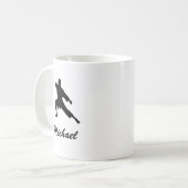 Personalisierter Name Karate / Taekwondo / Judo Kaffeetasse (Vorderseite Links)