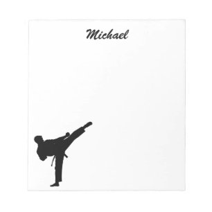 Personalisierter Name Karate / Taekwondo / Judo Notizblock