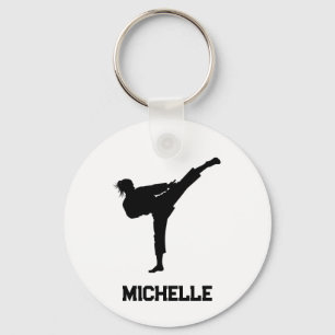 Personalisierter Name Karate / Taekwondo / Judo Schlüsselanhänger