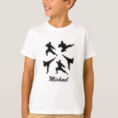 Personalisierter Name Karate / Taekwondo / Judo T-Shirt (Vorderseite)