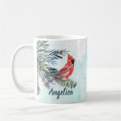 Personalisierter Name Kardinal-Geschenkbecher Kaffeetasse (Links)