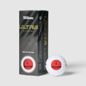 Personalisierter Name Kardinal Rote Weihnachtsbäum Golfball (Verpackungen)
