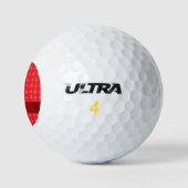 Personalisierter Name Kardinal Rote Weihnachtsbäum Golfball (Logo)