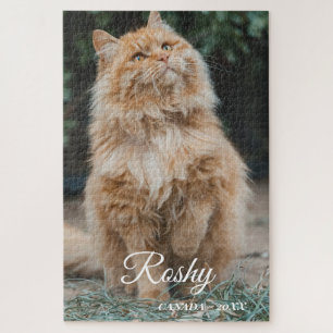 personalisierter Name Katze Foto Puzzle