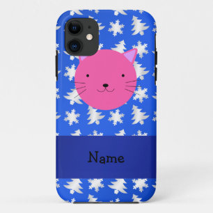 Personalisierter Name Katzenschneeflocken iPhone 11 Hülle