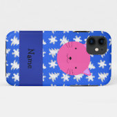 Personalisierter Name Katzenschneeflocken Case-Mate iPhone Hülle (Rückseite (Horizontal))