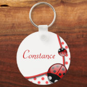 Personalisierter Name Keyring - Lady Bug Schlüsselanhänger (Vorderseite)
