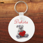 Personalisierter Name Keyring - Teddy Bear Schlüsselanhänger (Vorderseite)