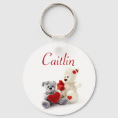 Personalisierter Name Keyring - Teddy Bears Schlüsselanhänger (Vorderseite)
