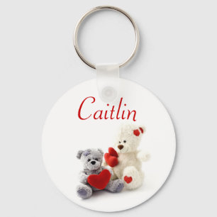 Personalisierter Name Keyring - Teddy Bears Schlüsselanhänger
