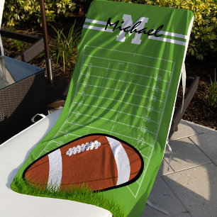 Personalisierter Name Kids Football Strandtuch