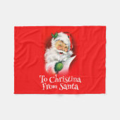 Personalisierter Name Kinder Winking Weihnachten Fleecedecke (Vorderseite (Horizontal))