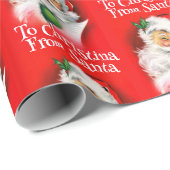 Personalisierter Name Kinder Winking Weihnachten Geschenkpapier (Rolleneckpunkt)