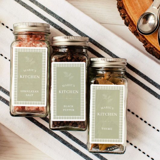 Personalisierter Name Kitchen Spice Jar Labels
