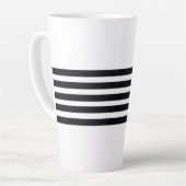 Personalisierter Name Klassische schwarze und weiß Milchtasse (Linke Ecke)