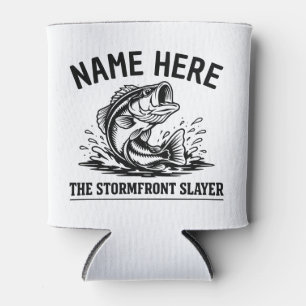 Personalisierter Name Klassisches Bassangeln Sturm Dosenkühler