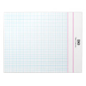 Personalisierter Name Kleiner Quadrat Graph Paper Notizblock (Vorderseite)