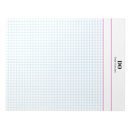 Personalisierter Name Kleiner Quadrat Graph Paper  Notizblock (Vorderseite)