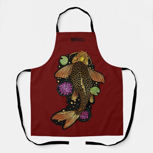 Personalisierter Name Koi Fish Schürze (Vorderseite)