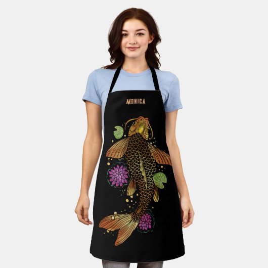 Personalisierter Name Koi Fish Schürze (Getragen)