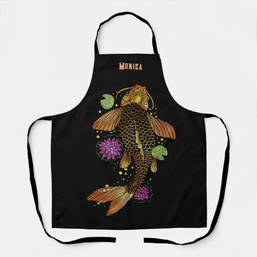 Personalisierter Name Koi Fish Schürze (Vorderseite)