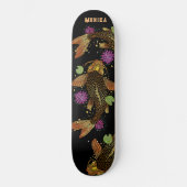 Personalisierter Name Koi Fish Skateboard (Vorderseite)