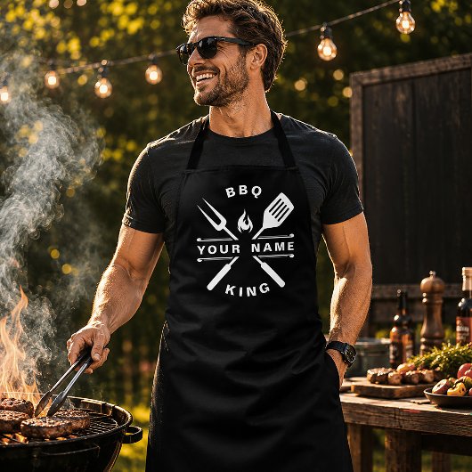 Personalisierter Name König des BBQ-Vaters Schürze