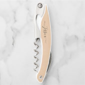 Personalisierter Name Korkenzieher Eleganter Weinö (Vorderseite)