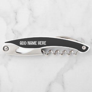 PERSONALISIERTER NAME KORKZIEHER CUSTOM FLASCHENÖF KELLNERMESSER
