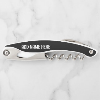 PERSONALISIERTER NAME KORKZIEHER CUSTOM FLASCHENÖF KELLNERMESSER