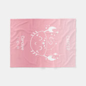 Personalisierter Name Krebs Zodiac Geburtsdatum Ro Fleecedecke (Vorderseite (Horizontal))