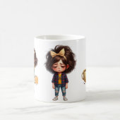 Personalisierter Name & L Verschlafener Morgen Kar Kaffeetasse (Mittel)