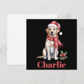 Personalisierter Name Labrador Retriever Feiertagskarte (Vorne/Hinten)