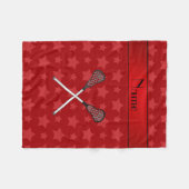 Personalisierter Name Lacrosse Fleecedecke (Vorderseite (Horizontal))