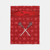 Personalisierter Name Lacrosse Fleecedecke (Vorderseite)