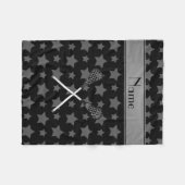 Personalisierter Name Lacrosse Fleecedecke (Vorderseite (Horizontal))