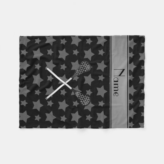 Personalisierter Name Lacrosse Fleecedecke (Vorderseite (Horizontal))