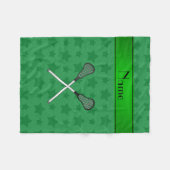 Personalisierter Name Lacrosse Fleecedecke (Vorderseite (Horizontal))