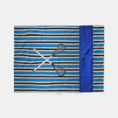 Personalisierter Name Lacrosse Fleecedecke (Vorderseite (Horizontal))