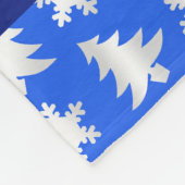Personalisierter Name Ladybug blaue Schneeflocken Fleecedecke (Ecke)