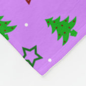 Personalisierter Name ladybug lila Weihnachtsbäume Fleecedecke (Ecke)