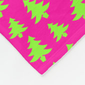 Personalisierter Name Ladybug rosa grüne Bäume Fleecedecke (Ecke)